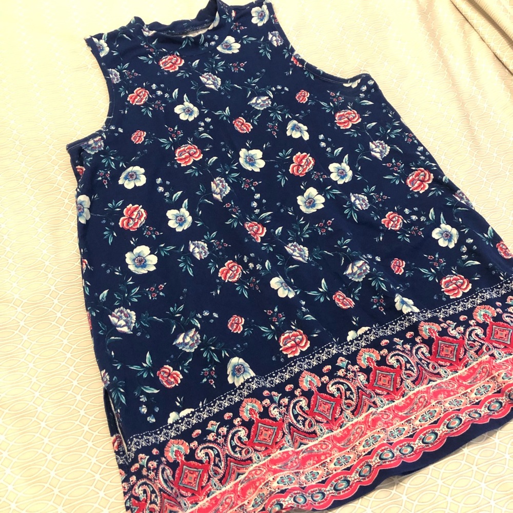 Floral tunic tank